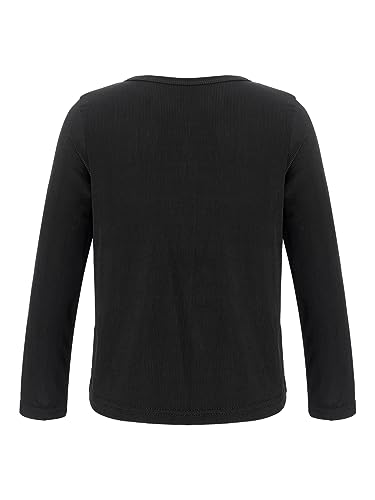 Kids Girls Crew Neck Button Down Cardigan Sweater School Uniform Lightweight Long Sleeve Knit Tops2