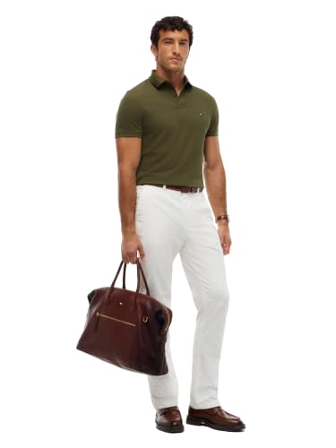 Image of Tommy Hilfiger Men's Short Sleeve Polo Shirts in Regular Fit With Stretch and Organic Pique Cotton