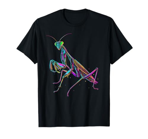 Praying Mantis Colourful Insect Entomology Entomologist T-Shirt