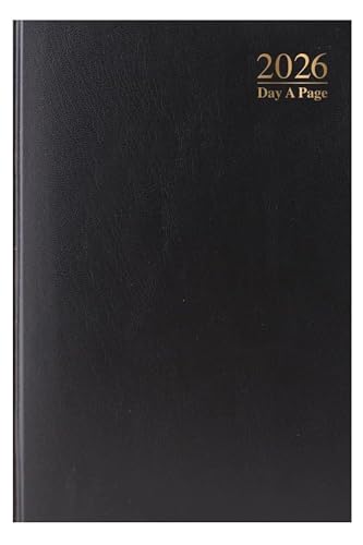 a4 diary 2026 day per page - Black