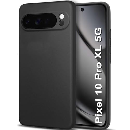 Image of TheGiftKart Sleek Back Cover Case for Google Pixel 10 Pro XL | Slim Fit Protective Design | Ultra Matte Finish | Camera Protection Bump | Soft Silicon Case Cover for Pixel 10 Pro XL (Silicone, Black)