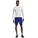Under Armour Men's HeatGear Armour Mock Long Sleeve T-Shirt, White (100)/Black, X-Large