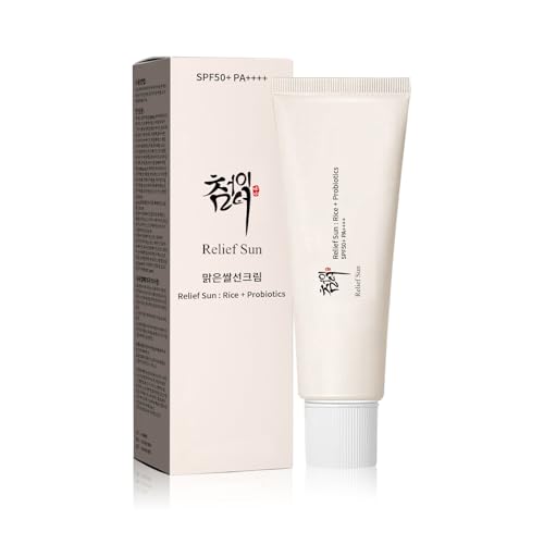 Relief Sun Organic Korean sunscreen SPF50+, PA++++ Riceand Probiotics | Korean Skin Care Solution...