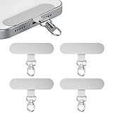 4 Stück Handykette Halterung Universal Pads aus Edelstahl – Ultra-dünne Handy Lanyard Halterung ohne Klebstoff – Stabiler Telefon Patch für Handyband, Kompatibel mit den meisten Smartphone-Hüllen