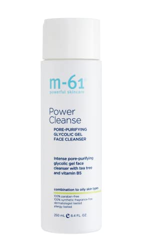 m-61 PowerGlow Pro+ Cleanse | Retexturizing, Brightening Milky Cleanser With Gentle Physical Exfoliators, Glycolic, Salicylic, Lactic Acid, 4 Fl Oz