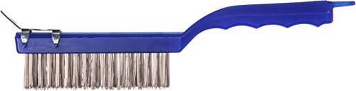 Image of SPARTA 4067200 Flo-Pac Plastic Kitchen Brush, Grill Cleaning Brush, Griddle Brush With Scraper For Kitchen, Restaurant, Home , 11.375 Inches, Blue, (Pack of 12)