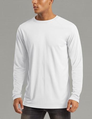 Image of MAGCOMSEN Men's Long Sleeve Shirts UPF 50+ UV Sun Protection Athletic Shirts for Hiking Running Workout Rash Guard