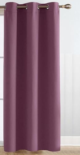 Image of 100% True Blackout Long Door Curtain 9 Feet Long, 300 GSM Heavy Room Darkening Polyester Parda for Bedroom & Living Room, Thermal Insulated Heat & Noise Reducing Panel | (108x47 Inch, Wine, Pack of 1Pcs )