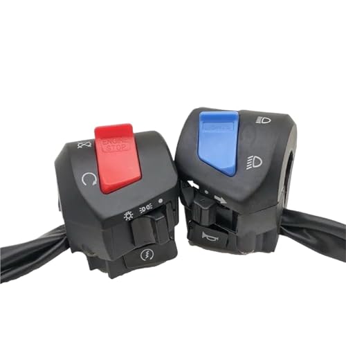 Commandes de guidon de moto robustes avec boîtier étanche pour phare et starter - 5