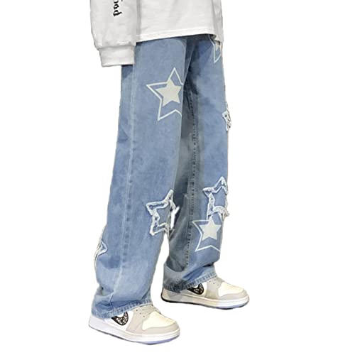 FantasyGears Star Jeans Y2k Men Hip Hop Baggy Pants Straight Leg Graphic Denim Joggers Loose Fit Jeans Streetwear2