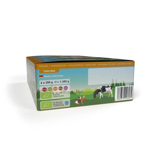 catz finefood Bio Katzenfutter nass MIX Paket - 6 x 200 g - Nassfutter für Katzen - N° 513, 511, 509, 507, 505 & 503 - ohne Getreide & zugesetzten Zucker (1,2 kg)