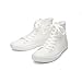 DKSUKO Women's Rain Boots Waterproof High Top Rain Shoes with Lace Up Anti-Slip Garden Shoes (7 B(M) US, White)