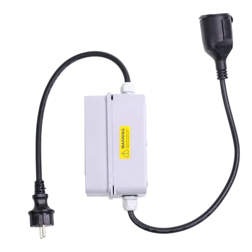 Mobiler intelligenter 230V Stromzähler mit Reset-Taste und IP65-wasserdichtem Gehäuse, H07RN-F Außenkabel, tragbar für Wohnmobile, Elektrofahrzeuge und Steckdosen