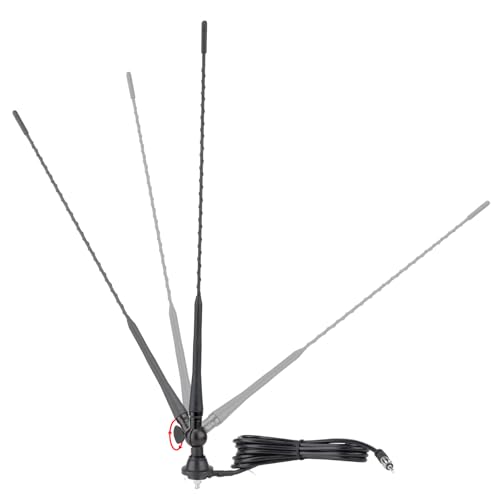 Image of Eightwood Car Radio Antenna 50cm, AM /FM Stereo Antenna Mast with Mount Base