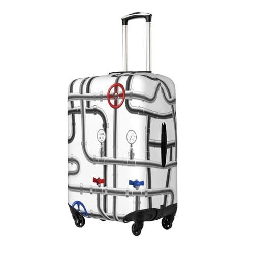 Steel Pipeline Luggage Cover for Suitcase, Suitcase Cover Protector Fit 18-21 Inch Luggage Travel Accessories, S2