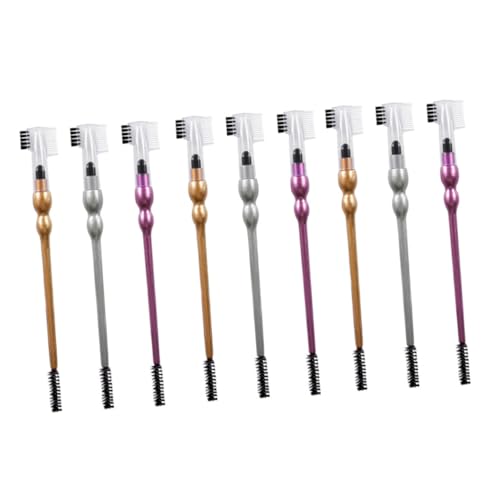 Healeved Eyebrow and Eyelash Brush Set Double-headed Makeup Brush Comb Brow Spoolie for Women for Salon and Home Use