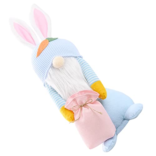 Cabilock Confucian Doll Doll Bunnies Decor Pig Doll Bunny Cake Topper Bunny Plush Gnome Doll Home Plush Stuffed Musical Doll Bunny Vs Monkey Plush Doll Bunny Sky-blue Pp Cotton