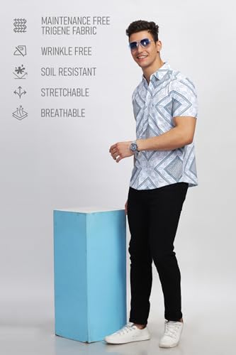 Image of BULLMER Trendy Regular Fit Printed Causal Shirt for Men