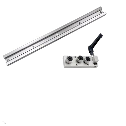 1個 SGR20 内蔵2軸リニアガイド 60mm SGR20Nレール+1個 SGB20 SGB20Nローラーブロック CNCパーツ DIY 木工機械用(SGB20N-3 with lock,850mm)