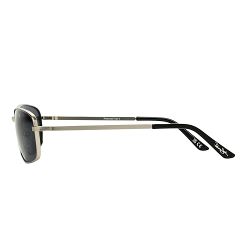 Men's Oliver Rectangle Sunglasses, Silver, 61mm3