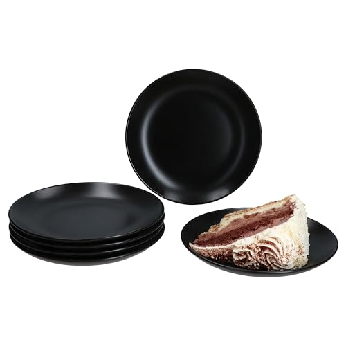 MamboCat Panther 6er Set Kuchenteller schwarz I Matte...