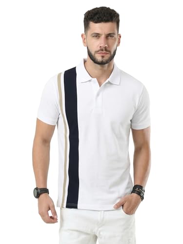 Image of fanideaz Branded Mens Half Sleeve Cotton Striped Polo T-Shirt for Mens || Polo Tshirt for Men || Branded Tshirt for Men