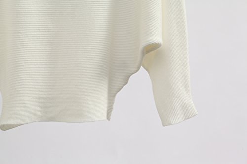 Image of EDSTAR Women Dolman Batwing Sleeves Knitted Sweaters Winter Boat Neck Pullovers Tops