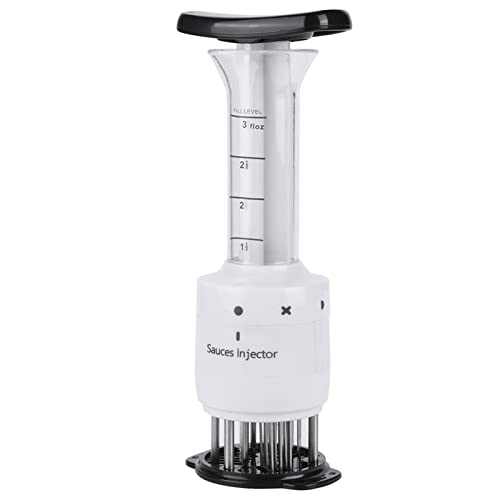 Meat Marinade Injector Kit Ergonomic Stainless Steel Flavor Infuser for Steak,Food Grade Tenderizing Tool with Comfort Grip