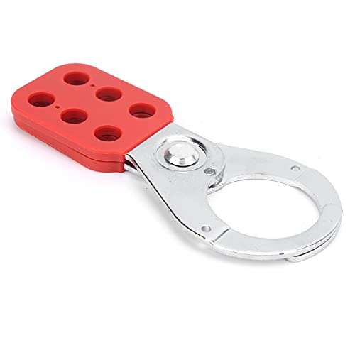 Image of FILFEEL Lockout Hasp, Lockout Hasp Steel Plastic Insulation Industrial Security Tool, 6 Hole Interlock, 1.5in Inside Jaw Diameter, Lock Out Tag Out Lock Hasp