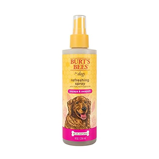 Burt's Bees for Dogs Deodorizing Spray & Conditioner with Natural Papaya & Awapuhi Fragrance | Burt's Bees Dog Spray - Cruelty Free, Sulfate & Paraben Free, pH Balanced for Dogs - Made in USA, 8 Oz