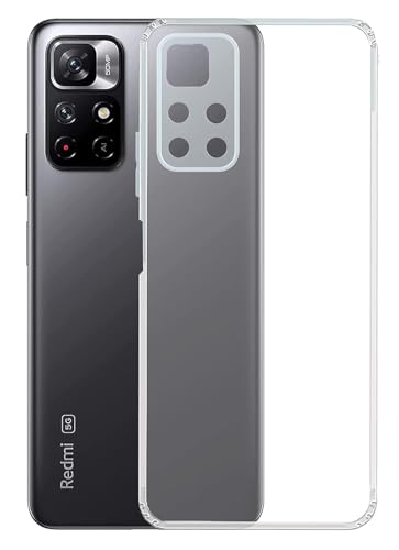 Image of COVERBLACK Soft Rubber Back Cover Compatible Model for Poco M4 PRO /REDMI Note 11T - Transparent