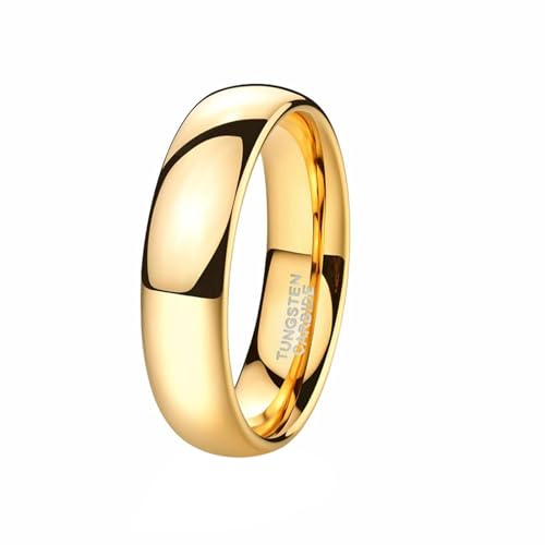 Alliance tungstène anti rayures bague or 4mm pour peau sensible taille 46.5