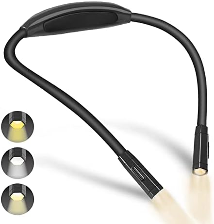 Vekkia Lightweight Neck Reading Light,Book Light for Reading in Bed,Knitting Light,Cross Stitch Light,3 Colors,9 Brightness, Rechargeable,Portable,Long Lasting,Perfect for Readers,Craft & Outdoor