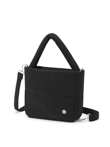 WESTBRONCO Puffer Crossbody Bags for Women, Nylon Quilted Shoulder Purse Designer Handbags with Adjustable & Detachable Strap