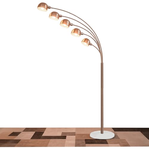 Lampara de Piso Diseño Moderno Estilo Industrial con Base de Marmol Estructura de Metal de Luz Ajustable Perfecta para Crear Ambientes Calidos