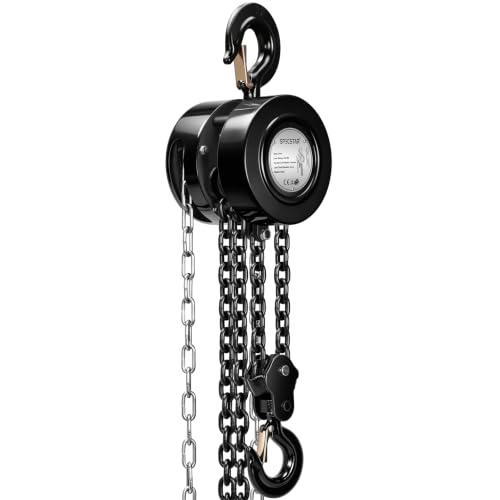 SPECSTAR Hand Chain Hoist 2 Ton 4400 Lbs Capacity 10 Feet with 2 Hooks