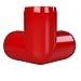 FORMUFIT 1” 3-Way Elbow Furniture Grade PVC Fitting in Red, Made in USA, UV-Resistant, Impact-Proof, 1.315” Actual Socket Diameter (Pack of 4)