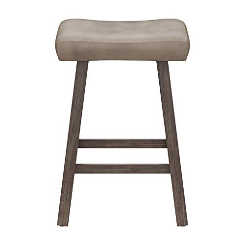 Hillsdale Furniture Saddle Counter Stool, Rustic Gray - Image 4