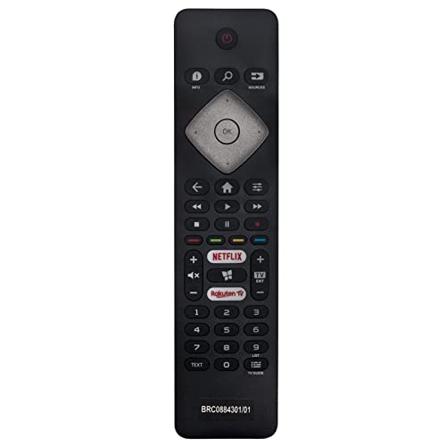 VINABTY Replacement Remote Control Applicable For Philips LED LCD TV,Compatible Models BRC0884301/01 43PUS6504/12 43PUS6504/62 43PUS6554/12 50PUS6554/12 65PUS6504/12 65PUS6554/12 70PUS6504/12