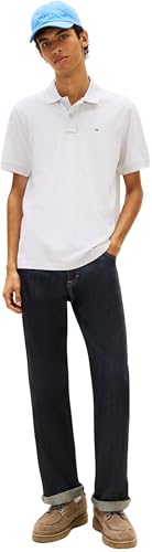 Tommy Jeans Herren Poloshirt Essential Regular Fit, Grau (Ice Grey Heather), XS – Ansicht 5