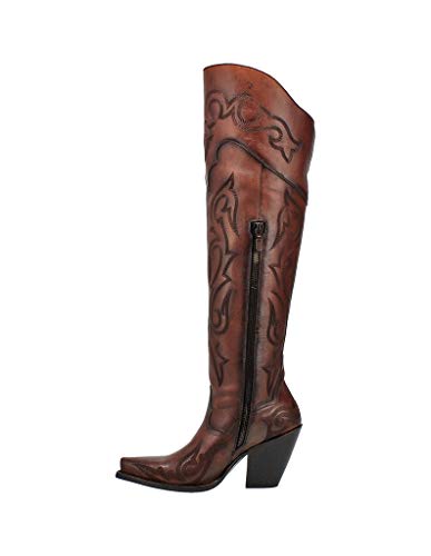 Dan Post Women's Seductress Western Boot, Chestnut, 9.5 #TOP1