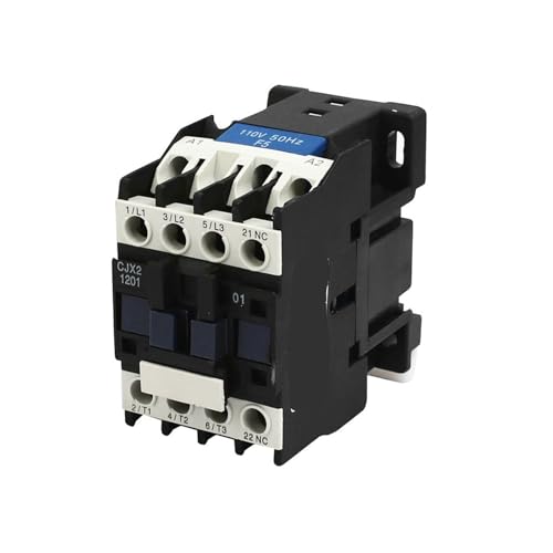 Contacteur AC 110V 12A triphasé CJX2-1201 à coupure nette et contact NF intégré