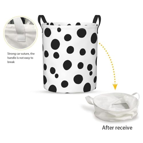 Foruidea Polka Dots Laundry Basket,Laundry Hamper,Collapsible Storage Bin thumb #1