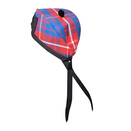 Image of Glengarry Cap-Traditional Scottish Hat, Acrylic Wool Tartan Glengarry hat, Kilts /Bagpipes Accessories
