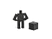 Areaware Micro Ninjabot Black Puzzle