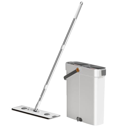 Para suelos de microfibra – Juego de cubos para limpieza en seco, herramientas para fuerte absorción de agua giratorios y ajustables | De control de humedad en ABS estrecho para muebles,