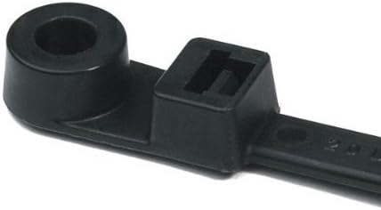 Hellermann Tyton T50MR0C2 113-05000 Mounting Cable Ties Black 8 50lb #10 Screw - 100 Pack by Hellermann Tyton
