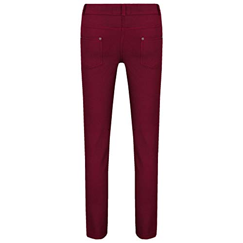 Girls Skinny Jeans Kids Wine Stretchy Denim Jeggings Slim Fit Pants Trouser 5-132
