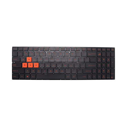 Teclado para ASUS ROG Strix GL702 GL702VT GL702VS GL702VM con retroiluminación sin marco, rojo