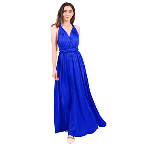 Image of Women Transformer Hi Low Evening Long Prom Dress Halter Convertible Multi Way Spaghetti Strap Wedding Cocktail Maxi Gown